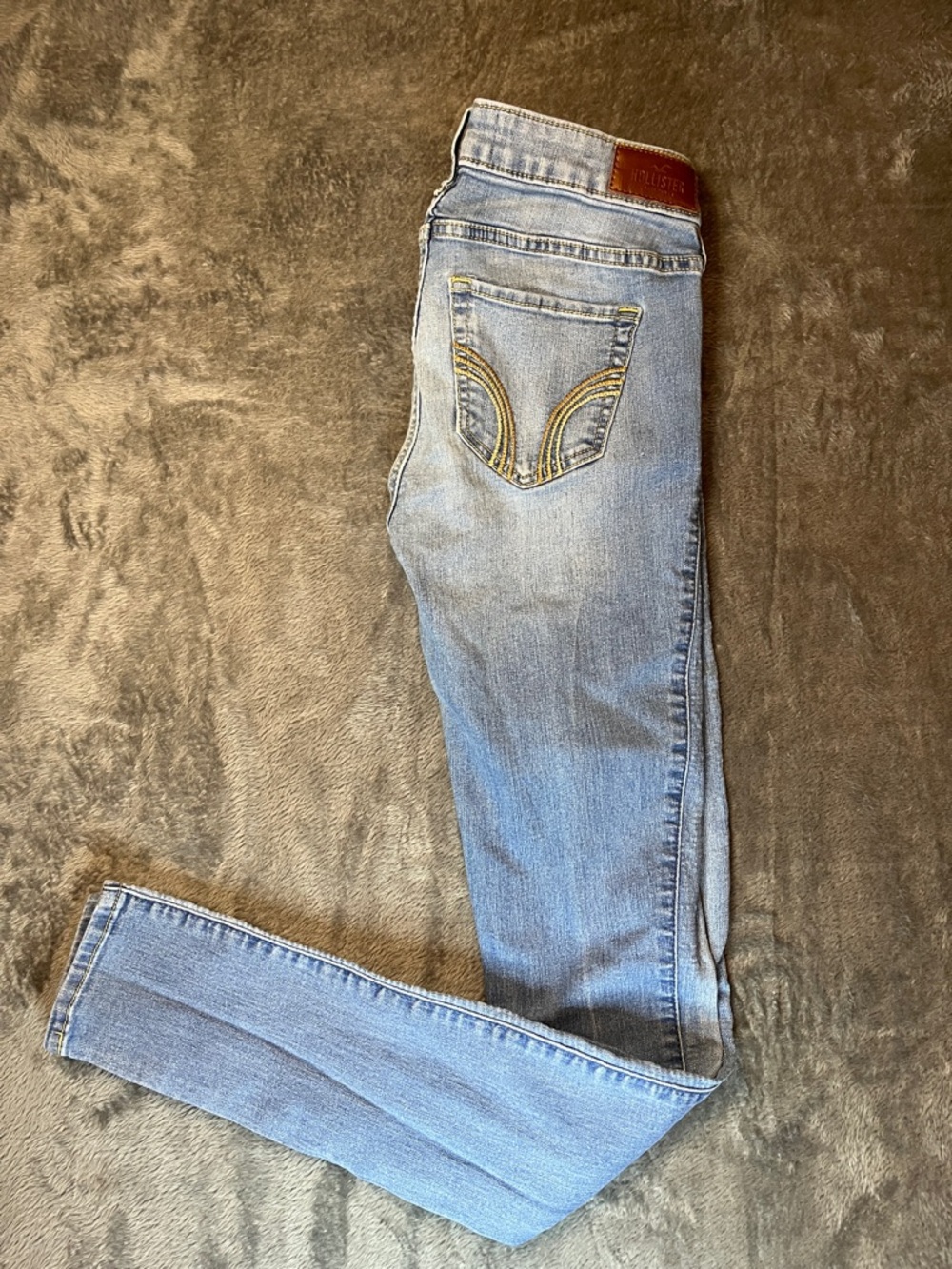 Distressed W25/L32 Petite  Hollister Light Blue Women's Slim Jeans -